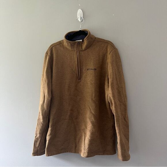Columbia Men's Brown Pullover Sweatshirt Fleece 1/4 Zip Size Large - Picture 7 of 7